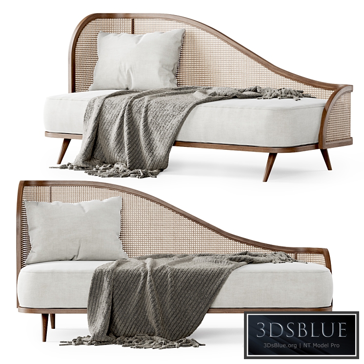 Garden daybed WM / Rattan bench