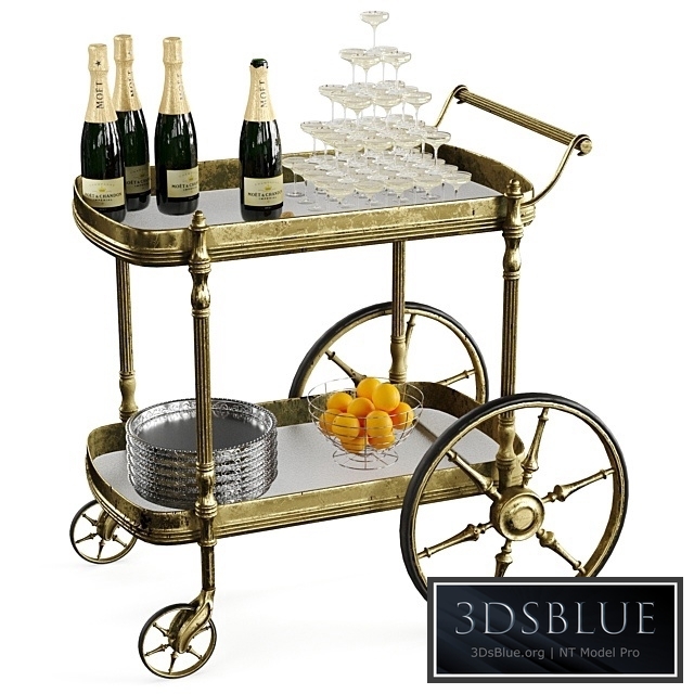 Bar cart champagne