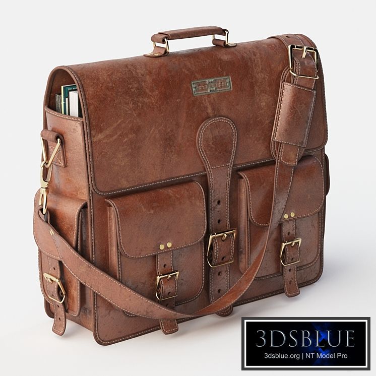 Vintage Handmade Leather Messenger Bag