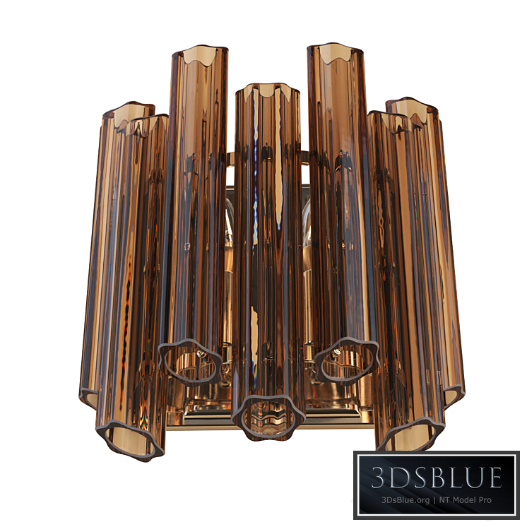 Garda Decor Amber glass wall lamp