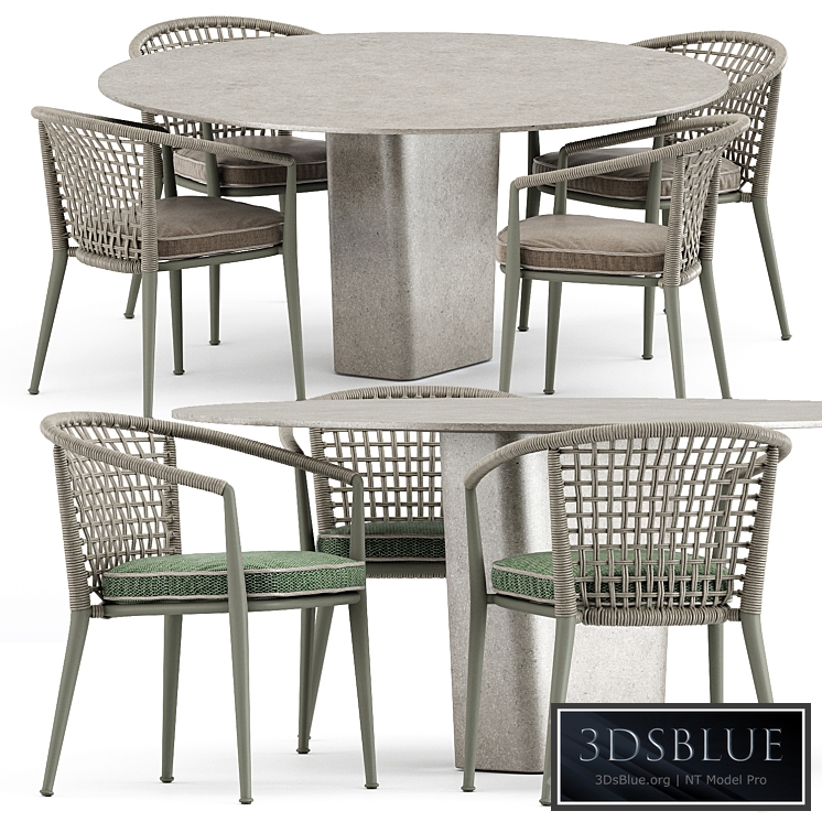 Erica 19 chair by bebitalia and Tao dining table by Tribu