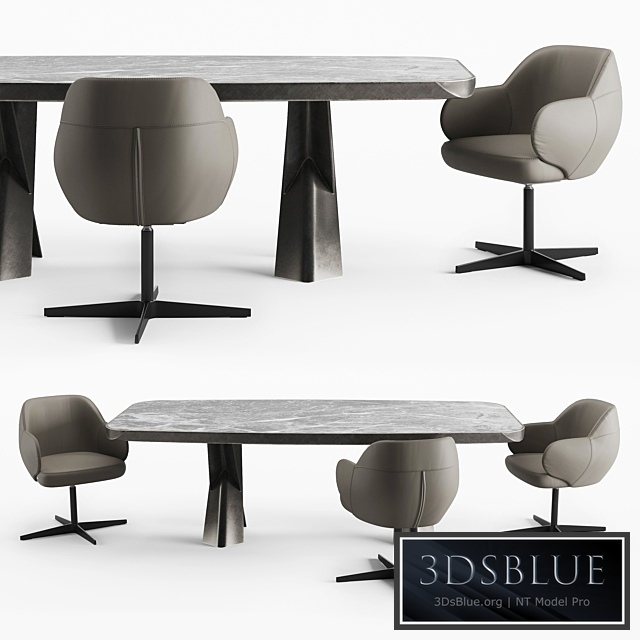 Cattelan Italia Mad Max Keramik Premium table and Bombe X chair