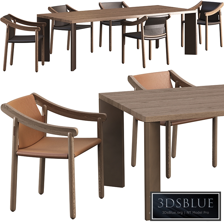 Dining table Cassina 499 Ordinal + chair Cassina 905