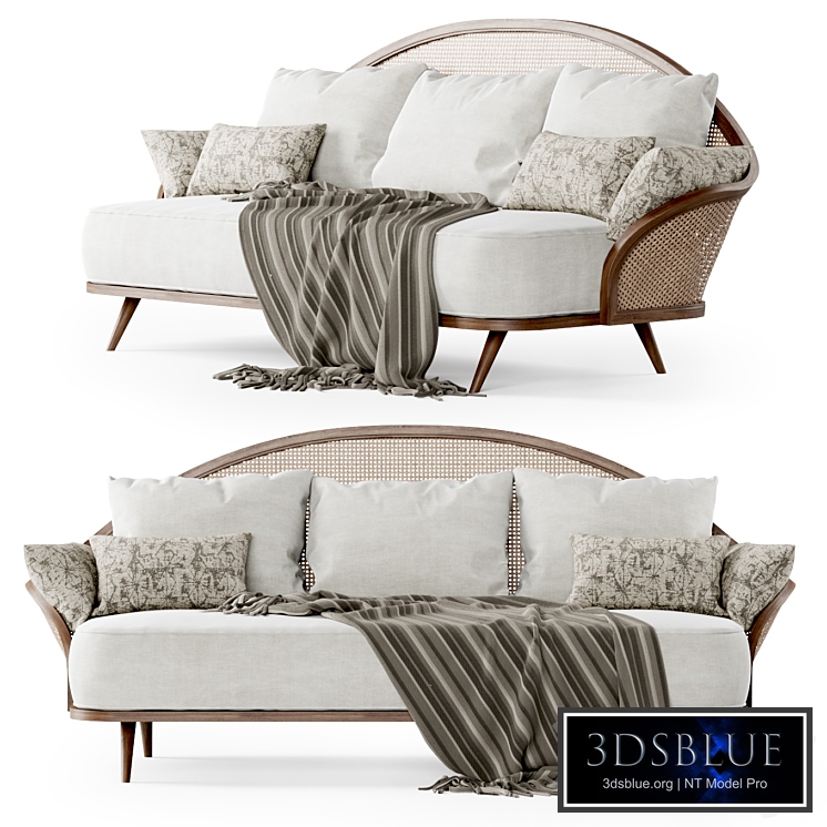 Three-seater garden daybed WML / Three-seater rattan sofa