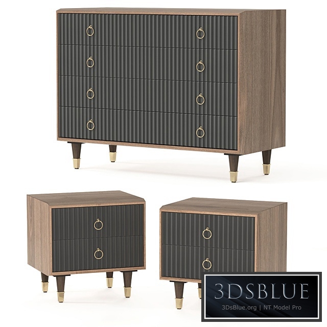 Garda Decor Chest of drawers and bedside tables