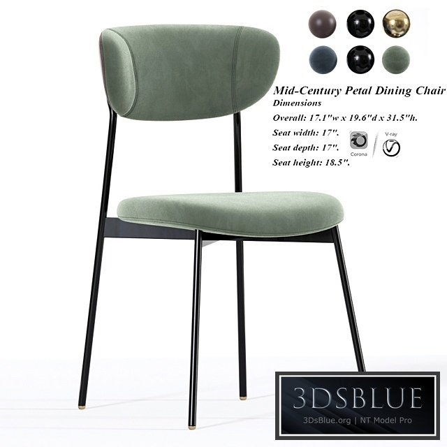 Mid-Century Petal Dining Chair