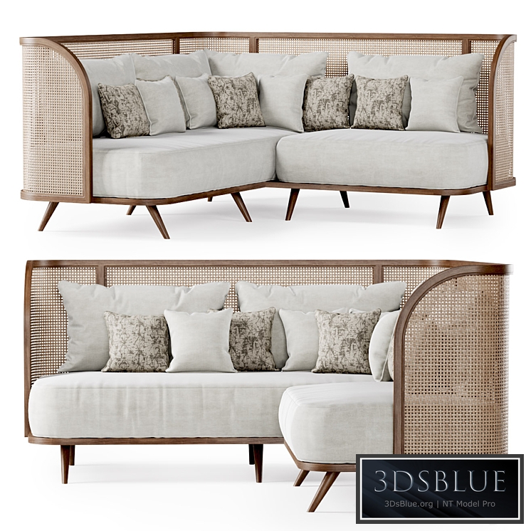 Corner garden sofa HLS / Rattan corner sofa