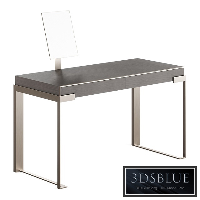 Fendi Aura Lady Desk with Mirror (Charcoal Fiddleback Sycamore)