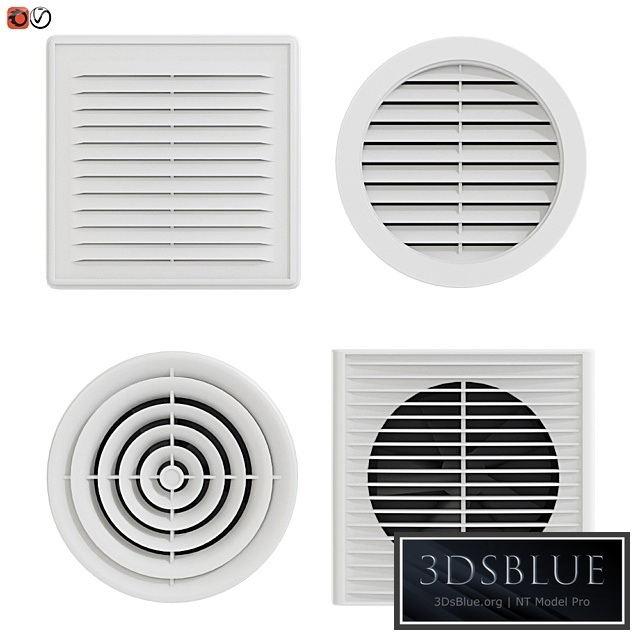Set of ventilation grilles