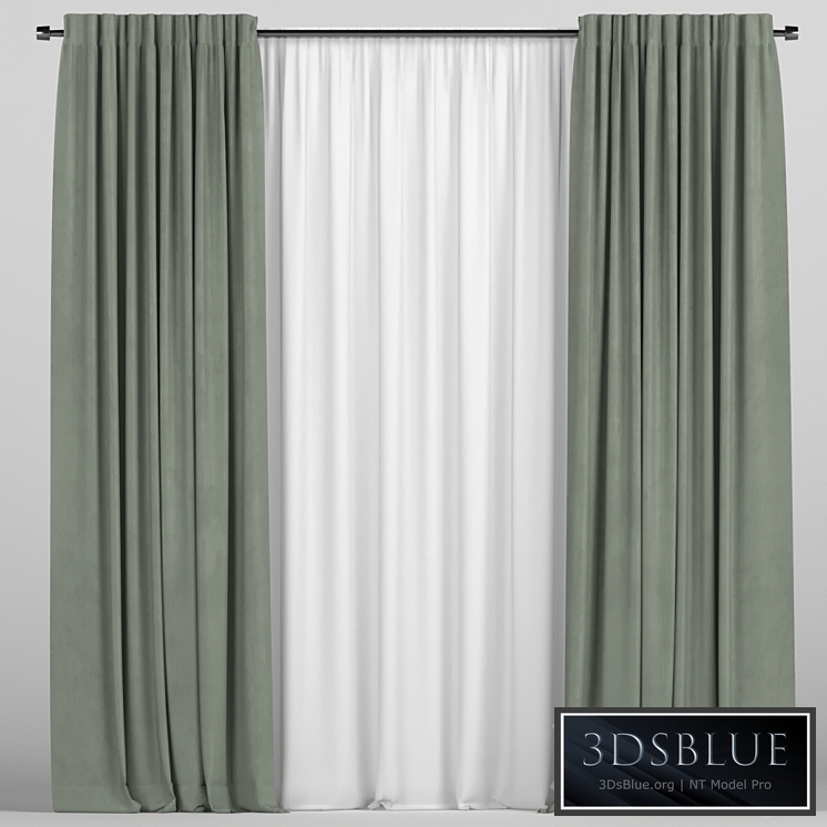 Curtains with tulle