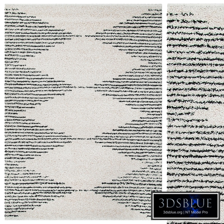 MoDRN Scandinavian Linear Triangles Area Rug