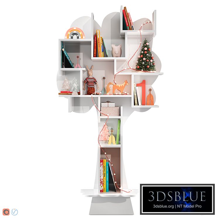 Shelf in the nursery with decor