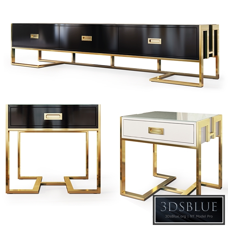 Chest of drawers and bedside tables Art Deco 01. Nightstand, Tvstand by LaLume