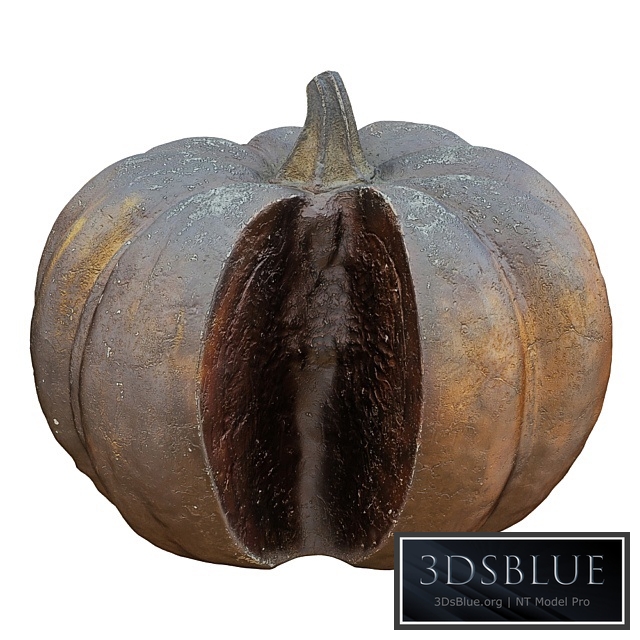 Metal Pumpkin Sculpture