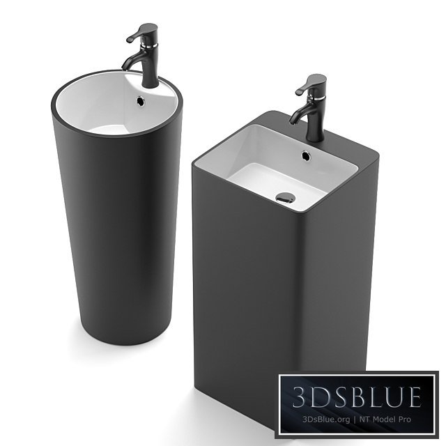 Floor standing sink MELANA MLN-B125BWM \ MLN-B126BWM