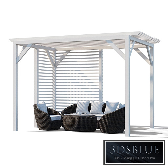 Pergola with garden furniture Avela
