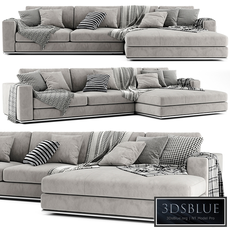 Minotti Hamilton Chaise Longue Sofa