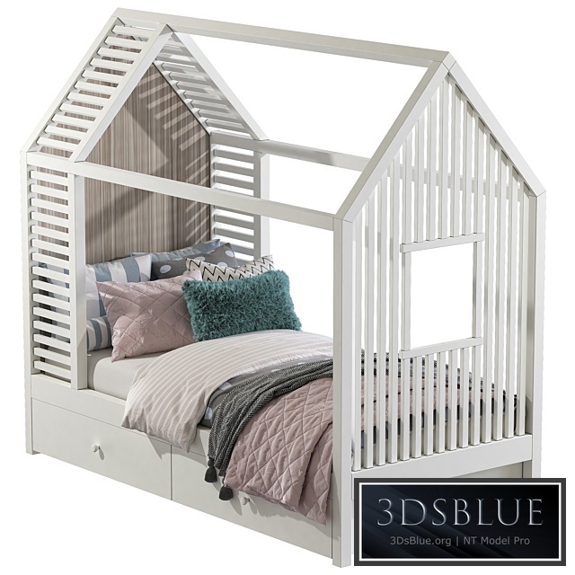 Children&#39;s bed in the form of a house 2