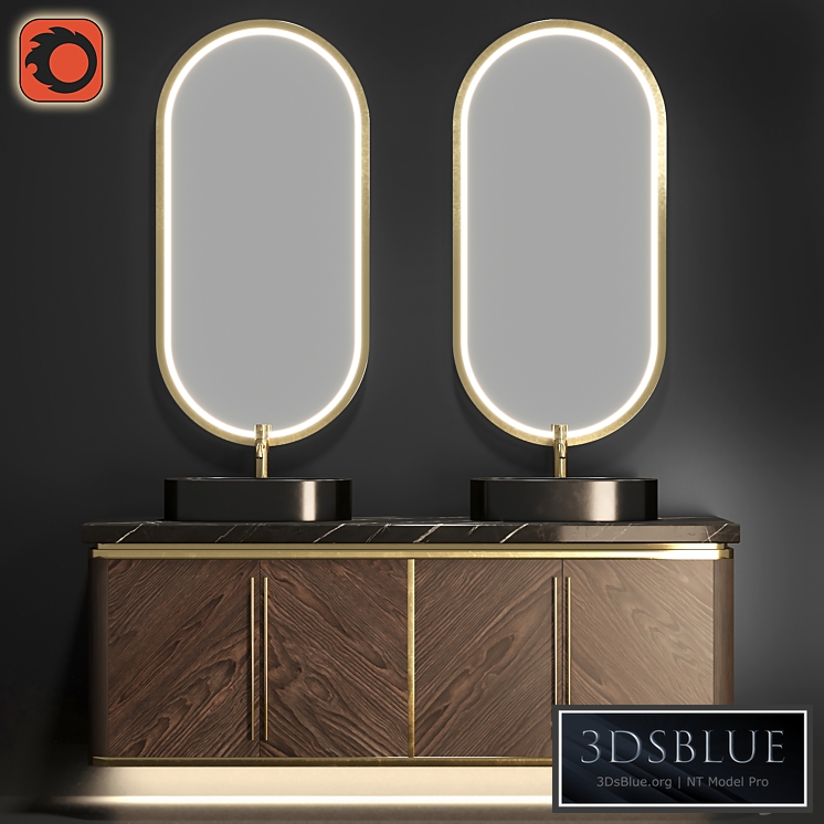 Ap Bathroom Cabinet Set 03