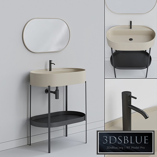 CONSOLLE Oval washbasin