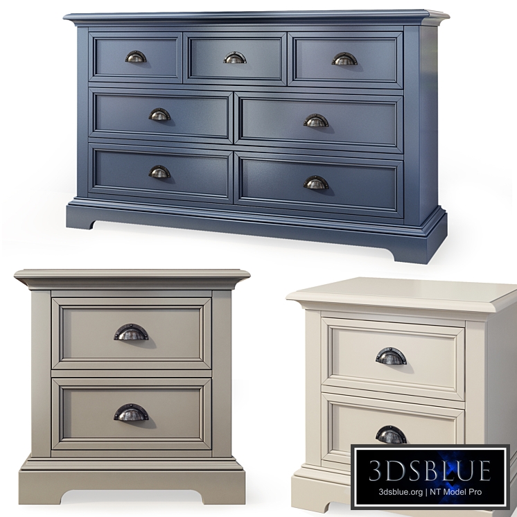 Chest of drawers and bedside table Appleby. Dresser, nightstand by Greyleigh