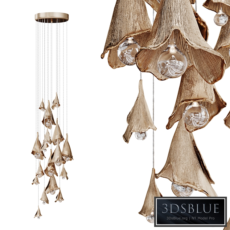 Pendant light in the form of flowers KOLOKOLCHIKI