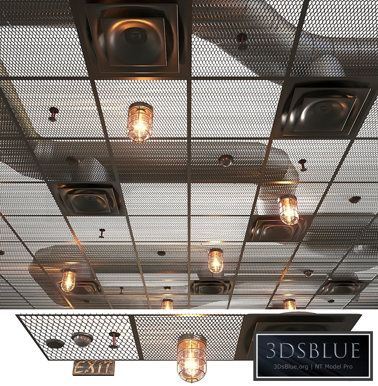 Modern ceiling system in Loft style