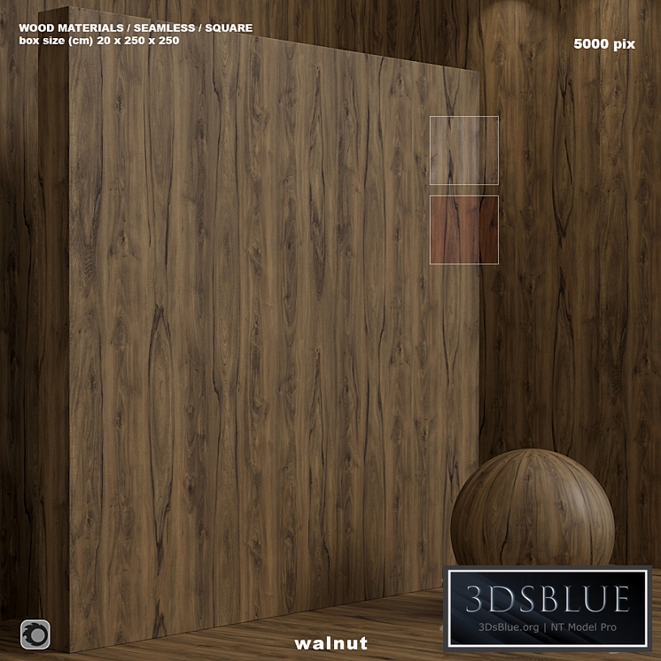 Material wood (seamless) walnut - set 111
