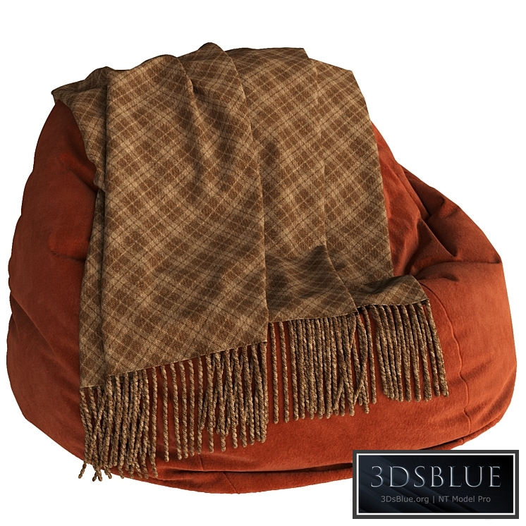 Bean bag chair with blanket