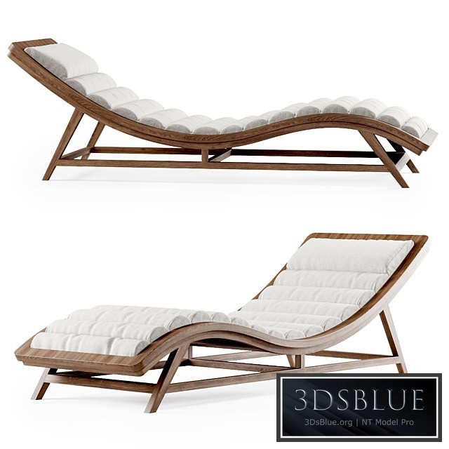 Wooden chaise lounge