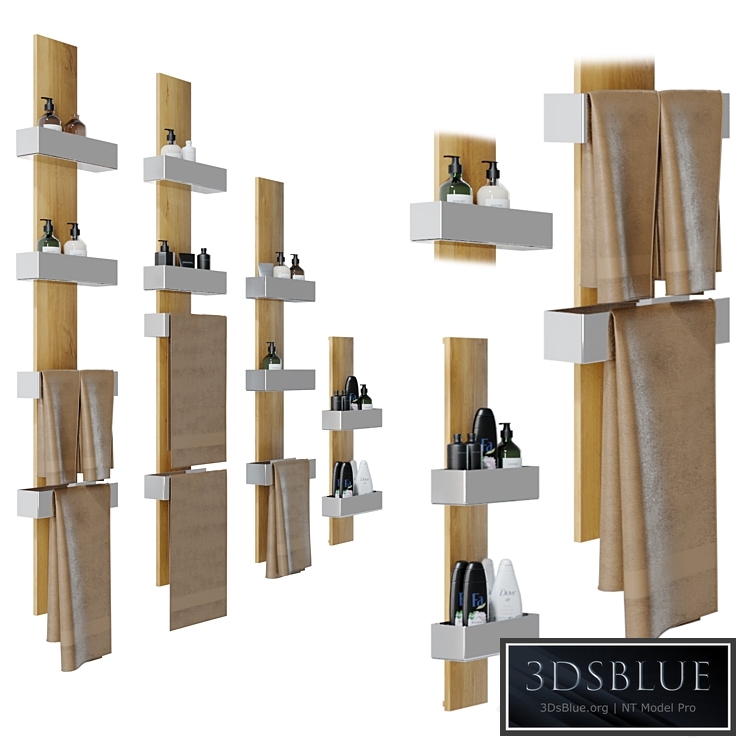 Hülsta. Bath shelves and towel holder.