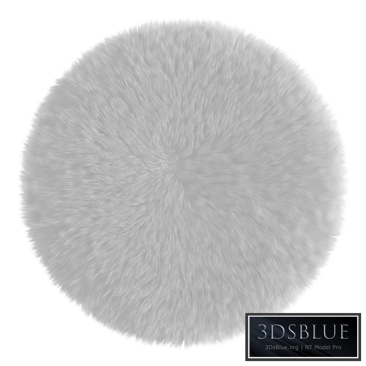 Round white rug