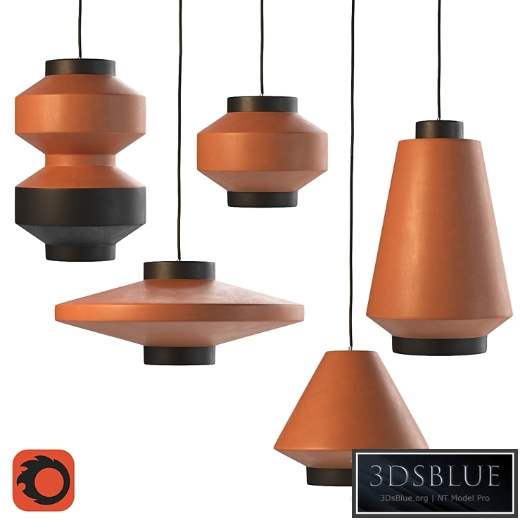 Pendant lights set "Praforma" by Ceramika Design