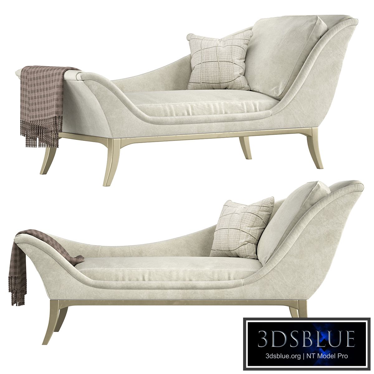 Avondale Velvet Chaise Lounge