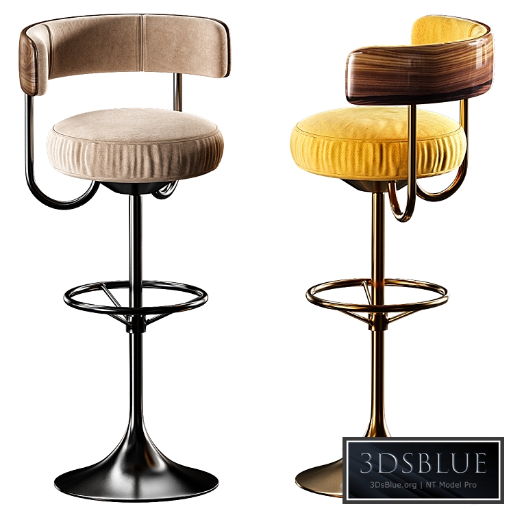 Revolving Metal Brass Bar Stool