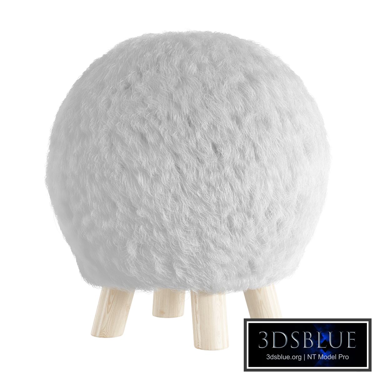 Round soft ottoman 6906