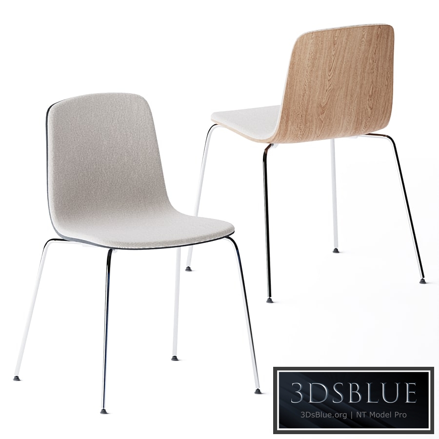 Upholstered stackable chair Aavo by Arper