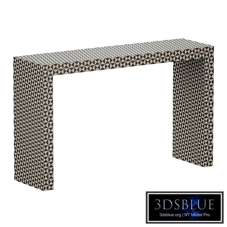 Intarsia Black Console Table (Crate and Barrel)