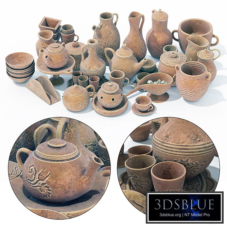 Dishes clay decor n18 / Clay dishes No. 18