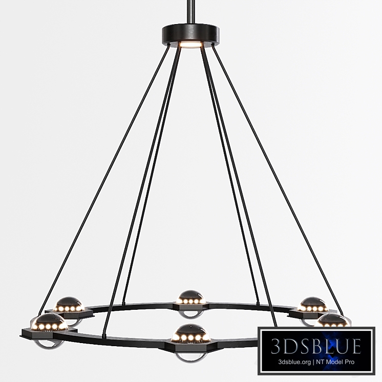 Restoration Hardware ECLATANT ROUND CHANDELIER 36 Black 1
