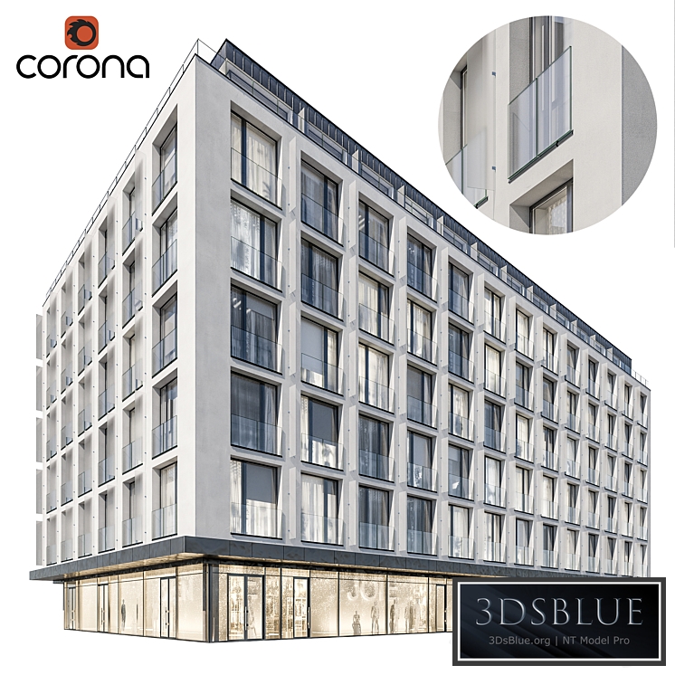 Modern residential building 05 | night