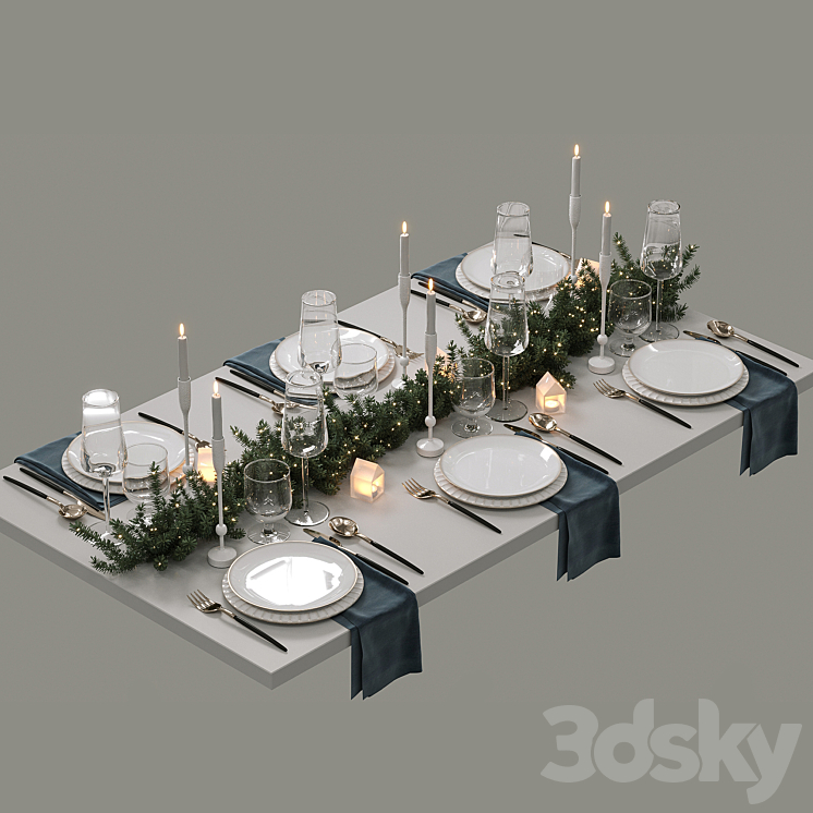 New Year&#39;s table setting