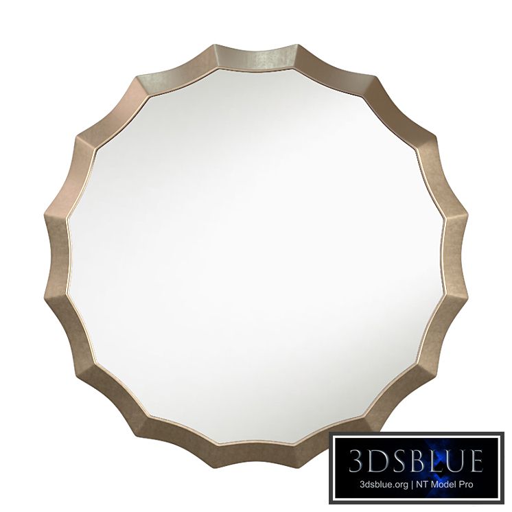 Potterybarn Scalloped Mirror Round