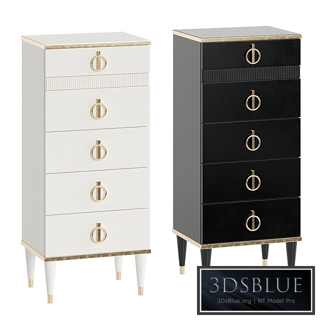 Chest of drawers Rimini Solo narrow with bar
