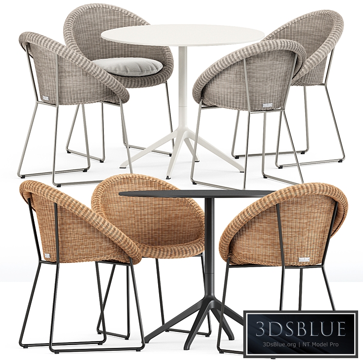 Gigi II Armchair by Janus et cie and Elephant round table by Kristalia