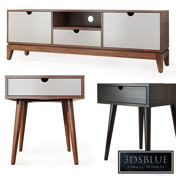 Scandinavia chest of drawers and bedside table. Tvstand, nightstand by LuLu