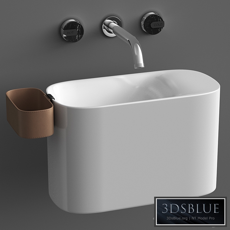 Wall mounted Korakril Ptit handrinse basin & Graff Mod plus faucet