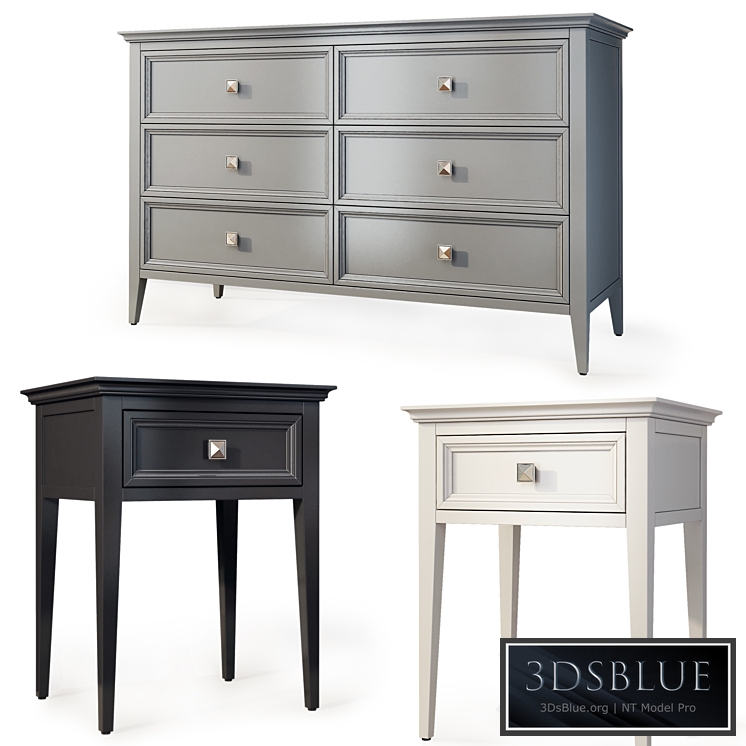 Chest of drawers and bedside tables RFS Brooklyn. Bedside table, dresser by MebelMoscow
