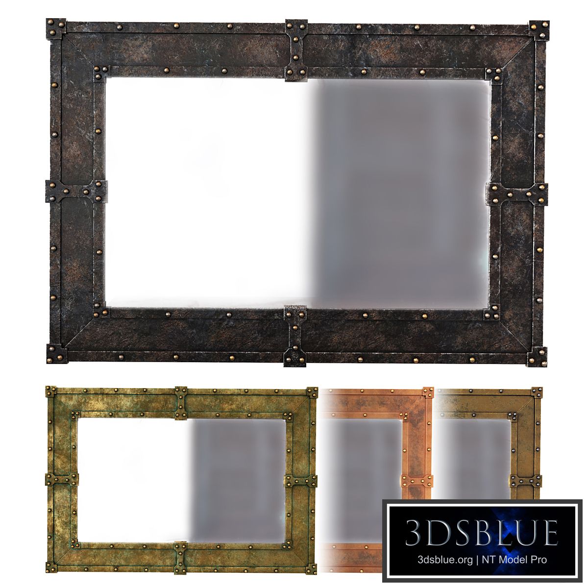 Mirror in the industrial frame