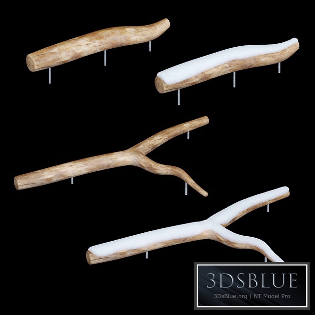 Larch log IO 0906Т-5 and IO 0906Т-6 Igratex under snow